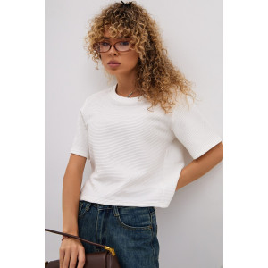 Футболка женская "Invoice" вафельное полотно (последний размер) молочный 50 Футболка женская "Invoice" вафельное полотно (последний размер) молочный 50