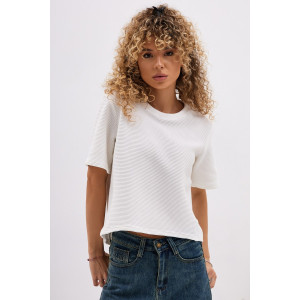 Футболка женская "Invoice" вафельное полотно (последний размер) молочный 50 Футболка женская "Invoice" вафельное полотно (последний размер) молочный 50