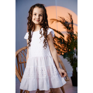 Платье детское №9184 шитье (последний размер) белый 116 Платье детское №9184 шитье (последний размер) белый 116