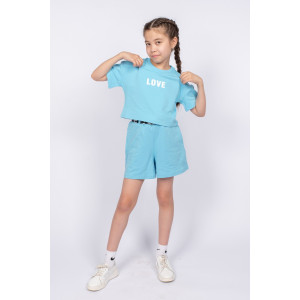 Шорты детские №101268 футер 2-х нитка (последний размер) голубой 146 Шорты детские №101268 футер 2-х нитка (последний размер) голубой 146