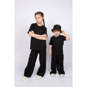 Футболка детская №51306 футер 2-х нитка (последний размер) черный 164 Футболка детская №51306 футер 2-х нитка (последний размер) черный 164