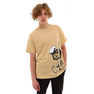 Футболка детская №1600 кулирка (последний размер) бежевый 134-140 Футболка детская №1600 кулирка (последний размер) бежевый 134-140