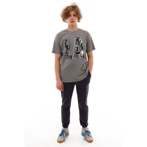 Футболка детская №1600 кулирка (последний размер) серый 134-140 Футболка детская №1600 кулирка (последний размер) серый 134-140