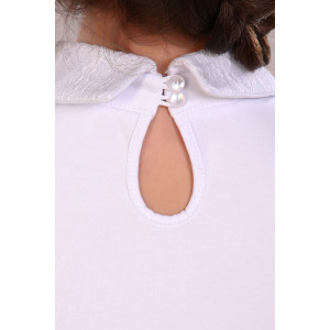 Блузка школьная №13237 "Шарлиз" кулирка (последний размер) белый 128 Блузка школьная №13237 "Шарлиз" кулирка (последний размер) белый 128