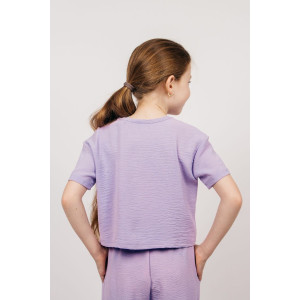 Блузка детская №05113 сингапур (последний размер) сиреневый 158 Блузка детская №05113 сингапур (последний размер) сиреневый 158