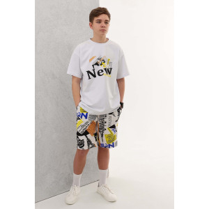 Футболка детская №1581 кулирка с лайкрой (последний размер) белый 164 Футболка детская №1581 кулирка с лайкрой (последний размер) белый 164