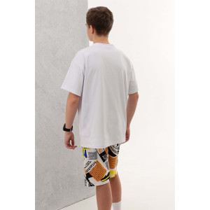 Футболка детская №1581 кулирка с лайкрой (последний размер) белый 164 Футболка детская №1581 кулирка с лайкрой (последний размер) белый 164