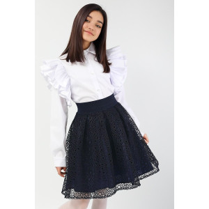 Юбка школьная SP0114 сетка (последний размер) темно-синий 140 Юбка школьная SP0114 сетка (последний размер) темно-синий 140