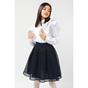 Юбка школьная SP0114 сетка (последний размер) темно-синий 140 Юбка школьная SP0114 сетка (последний размер) темно-синий 140