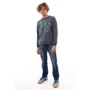 Свитшот детский №1597 футер 3-х нитка (последний размер) серый 170 Свитшот детский №1597 футер 3-х нитка (последний размер) серый 170