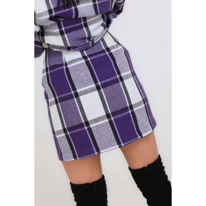 Юбка женская №3201 твид (последний размер) фиолетовый 42 Юбка женская №3201 твид (последний размер) фиолетовый 42