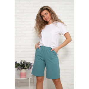 Шорты женские №1057 футер 2-х нитка (последний размер) бирюза 46 Шорты женские №1057 футер 2-х нитка (последний размер) бирюза 46