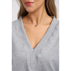 Свитшот женский №21064 футер с лайкрой 2-х нитка (последний размер) серый меланж 44,48,50 Свитшот женский №21064 футер с лайкрой 2-х нитка (последний размер) серый меланж 44,48,50