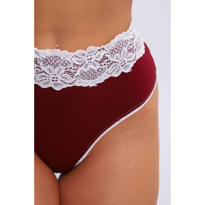 Трусы женские №28546 кулирка с лайкрой (последний размер) бордо 48 Трусы женские №28546 кулирка с лайкрой (последний размер) бордо 48