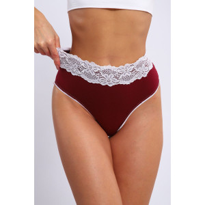 Трусы женские №28546 кулирка с лайкрой (последний размер) бордо 48 Трусы женские №28546 кулирка с лайкрой (последний размер) бордо 48