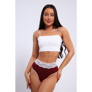 Трусы женские №28546 кулирка с лайкрой (последний размер) бордо 48 Трусы женские №28546 кулирка с лайкрой (последний размер) бордо 48