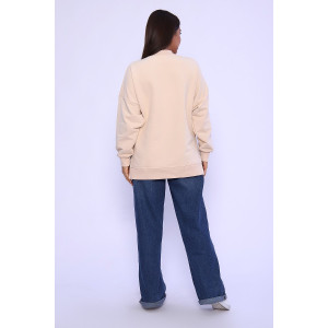 Свитшот женский №55072 футер 3-х нитка (последний размер) бежевый 50 Свитшот женский №55072 футер 3-х нитка (последний размер) бежевый 50