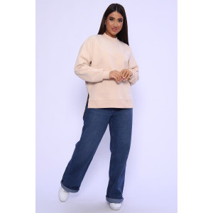 Свитшот женский №55072 футер 3-х нитка (последний размер) бежевый 50 Свитшот женский №55072 футер 3-х нитка (последний размер) бежевый 50