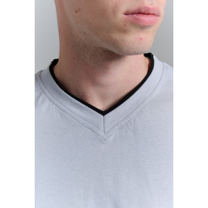 Футболка мужская №14490 кулирка (р-ры: 48-58) светло-серый Футболка мужская №14490 кулирка (р-ры: 48-58) светло-серый