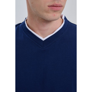 Футболка мужская №14490 кулирка (р-ры: 48-58) темно-синий Футболка мужская №14490 кулирка (р-ры: 48-58) темно-синий