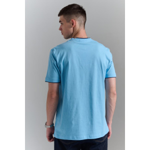 Футболка мужская №14490 кулирка (р-ры: 48-58) светло-голубой Футболка мужская №14490 кулирка (р-ры: 48-58) светло-голубой