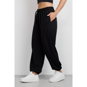 Брюки женские №36976 футер 2-х нитка (р-ры: 42-54) черный Брюки женские №36976 футер 2-х нитка (р-ры: 42-54) черный