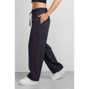 Брюки женские №36976 футер 2-х нитка (р-ры: 42-54) графит Брюки женские №36976 футер 2-х нитка (р-ры: 42-54) графит