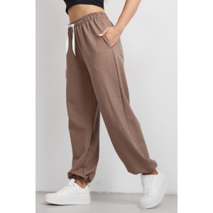 Брюки женские №36976 футер 2-х нитка (р-ры: 42-54) капучино Брюки женские №36976 футер 2-х нитка (р-ры: 42-54) капучино