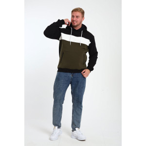 Толстовка мужская №17529 футер 3-х нитка с начесом (последний размер) хаки 52 Толстовка мужская №17529 футер 3-х нитка с начесом (последний размер) хаки 52