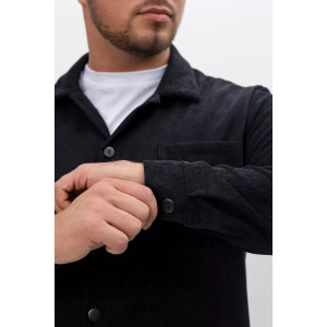 Рубашка мужская РММ-01 микровельвет (последний размер) черный 54-56 Рубашка мужская РММ-01 микровельвет (последний размер) черный 54-56