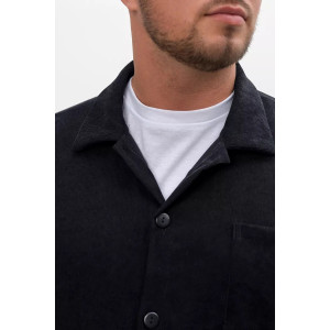 Рубашка мужская РММ-01 микровельвет (последний размер) черный 54-56 Рубашка мужская РММ-01 микровельвет (последний размер) черный 54-56