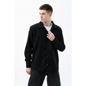 Рубашка мужская РММ-01 микровельвет (последний размер) черный 54-56 Рубашка мужская РММ-01 микровельвет (последний размер) черный 54-56