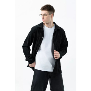 Рубашка мужская РММ-01 микровельвет (последний размер) черный 54-56 Рубашка мужская РММ-01 микровельвет (последний размер) черный 54-56