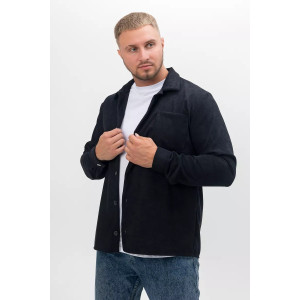 Рубашка мужская РММ-01 микровельвет (последний размер) черный 54-56 Рубашка мужская РММ-01 микровельвет (последний размер) черный 54-56