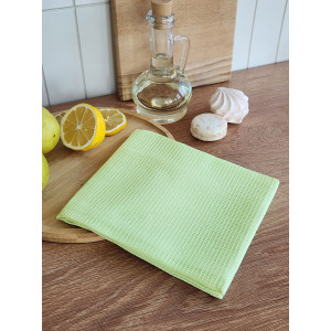 Полотенце кухонное вафельное однотонное "Лайм" Полотенце кухонное вафельное однотонное "Лайм"