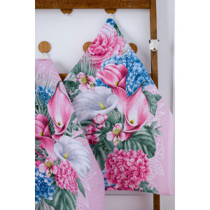 Набор кухонный из 3-х полотенец рогожка "Мятный аромат" Набор кухонный из 3-х полотенец рогожка "Мятный аромат"