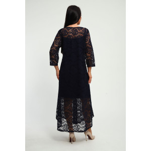 Платье женское П1370.1 вискоза с гипюром (р-ры: 48-62) синий Платье женское П1370.1 вискоза с гипюром (р-ры: 48-62) синий