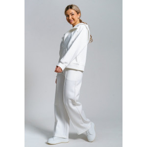 Костюм двойка женский 979 скуба (р-ры: 42-52) молочный Костюм двойка женский 979 скуба (р-ры: 42-52) молочный