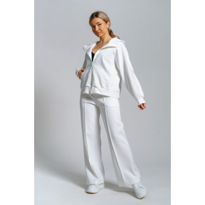 Костюм двойка женский 979 скуба (р-ры: 42-52) молочный Костюм двойка женский 979 скуба (р-ры: 42-52) молочный