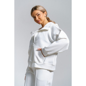 Костюм двойка женский 979 скуба (р-ры: 42-52) молочный Костюм двойка женский 979 скуба (р-ры: 42-52) молочный