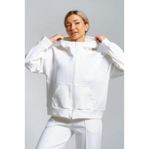 Костюм двойка женский 979 скуба (р-ры: 42-52) молочный Костюм двойка женский 979 скуба (р-ры: 42-52) молочный