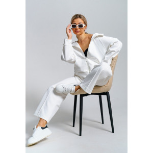 Костюм двойка женский 979 скуба (р-ры: 42-52) молочный Костюм двойка женский 979 скуба (р-ры: 42-52) молочный