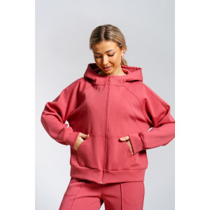 Костюм двойка женский 979 скуба (р-ры: 42-52) коралл Костюм двойка женский 979 скуба (р-ры: 42-52) коралл