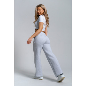 Брюки женские 980 футер 3-х нитка с начёсом пенье (р-ры: 44-58) серый меланж Брюки женские 980 футер 3-х нитка с начёсом пенье (р-ры: 44-58) серый меланж