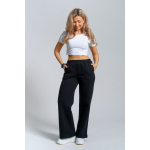 Брюки женские 980 футер 3-х нитка с начёсом пенье (р-ры: 44-58) черный Брюки женские 980 футер 3-х нитка с начёсом пенье (р-ры: 44-58) черный