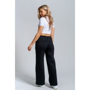 Брюки женские 980 футер 3-х нитка с начёсом пенье (р-ры: 44-58) черный Брюки женские 980 футер 3-х нитка с начёсом пенье (р-ры: 44-58) черный