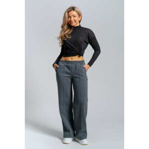 Брюки женские 980 футер 3-х нитка с начёсом пенье (р-ры: 44-58) серый Брюки женские 980 футер 3-х нитка с начёсом пенье (р-ры: 44-58) серый