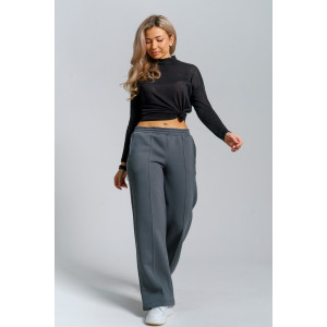 Брюки женские 980 футер 3-х нитка с начёсом пенье (р-ры: 44-58) серый Брюки женские 980 футер 3-х нитка с начёсом пенье (р-ры: 44-58) серый