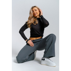 Брюки женские 980 футер 3-х нитка с начёсом пенье (р-ры: 44-58) серый Брюки женские 980 футер 3-х нитка с начёсом пенье (р-ры: 44-58) серый