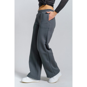 Брюки женские 980 футер 3-х нитка с начёсом пенье (р-ры: 44-58) серый Брюки женские 980 футер 3-х нитка с начёсом пенье (р-ры: 44-58) серый